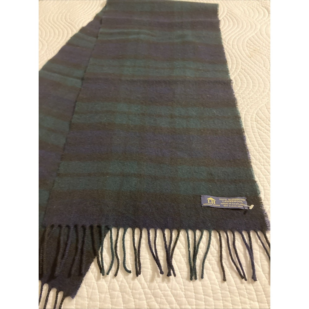 London House Old Money 100% Superfine Lambs wool Scarf Made in Scotland